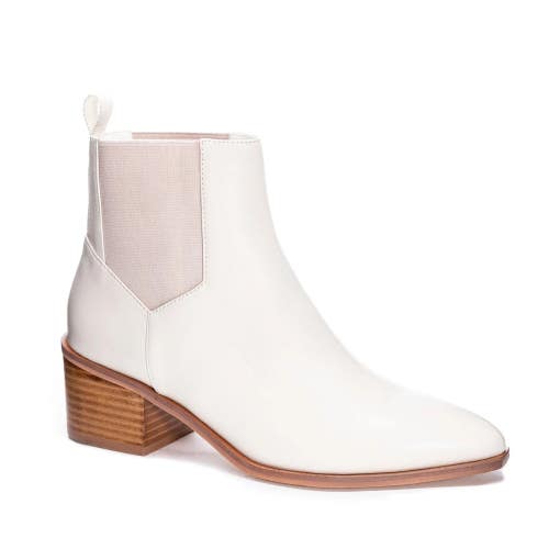 Chinese Laundry Filip Boots Women's US 6.5 White Leather Pull On Booties ZAP1893