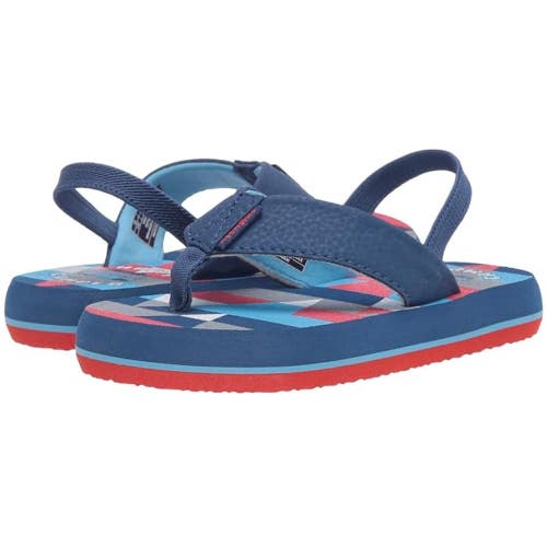 Freewaters Supreem Sandals Toddler 5-6 Navy Red Slingback Flip Flop ZAP1818
