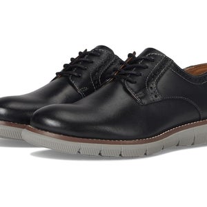 Johnston & Murphy Holden Oxford Kids US 3 Black Plain Toe Dress Shoes ZAP1795