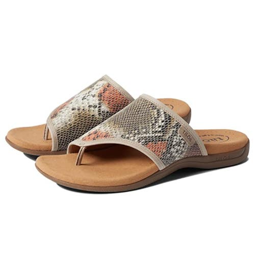 Taos Boundary Sandals Women's US 8 Taupe Comfort Toe Loop Slip On Thong ZAP1842