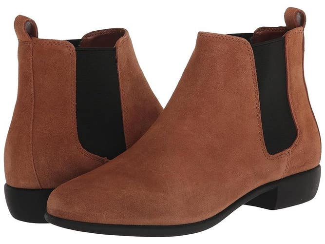 Aerosoles Step Dance Boots Women's US 6.5 Dark Wheat Suede Ankle Bootie ZAP1903