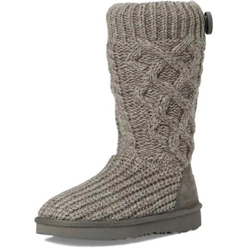 UGG Classic Cardi 1143702T Boots Toddlers US 9 Gray Cable Knit Round Toe ZAP1905