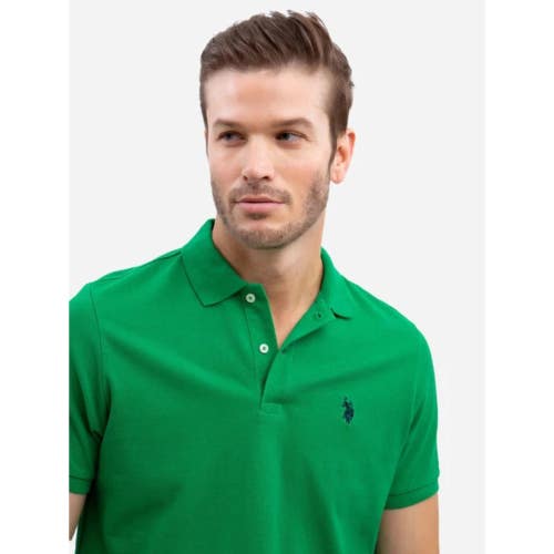 U.S. Polo Assn. Polo Shirt Men's Small Kelly Green Cotton Short Sleeve GBO2222