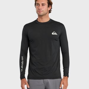 Quiksilver Everyday Surf T-Shirts Men's Large Black Long Sleeve Swimwear GBO2206