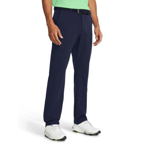 Under Armour Matchplay Pants Men's 36x34 Navy Blue Stretch Flat Front GBO2227