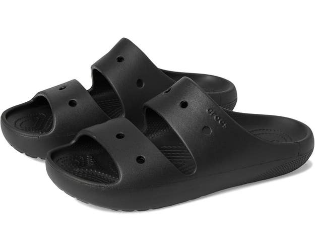 Crocs Classic II 209403-001 Sandals Men's US 12 Black Open Toe Slide VER1285