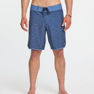 Quiksilver Surfsilk Scallop Boardshorts Men's 32 Blue Stretch Swimwear JZZ886