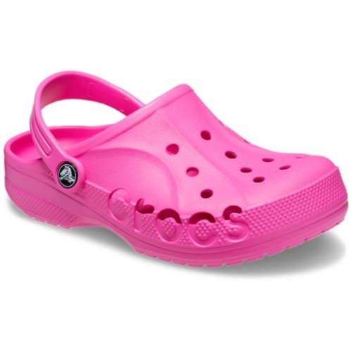 Crocs Baya 207013-6QQ Clog Kids 2 Electric Pink Heel Strap Comfort Shoes VER1282