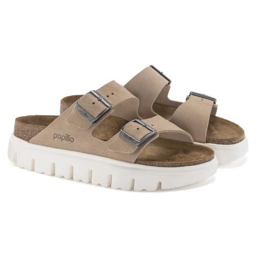 Birkenstock Arizona Pap Chunky Sandals Women's 10/10.5 Sand Suede Slip-On VER970