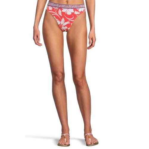 Tommy Bahama Island Cays Fiori Bikini Bottom Women's XS Orange Reversible JZZ835