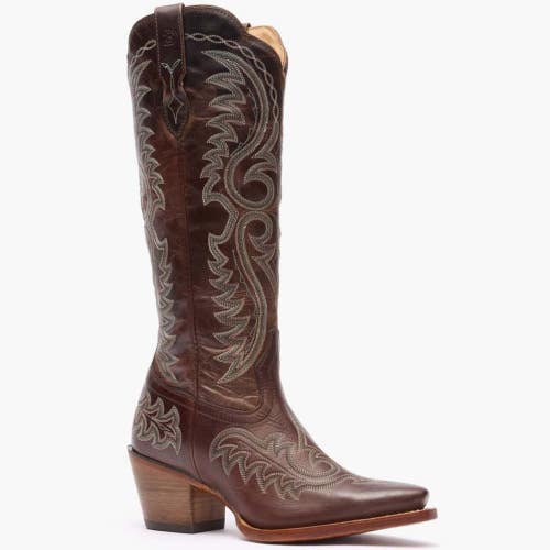 Durango Crush DRD0470 Women's US 8.5 Mahogany Leather Tall Western Boots VER1273