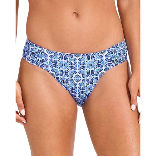Tommy Bahama Terrazzo Tile Hipster Bikini Bottom Womens S Blue Reversible JZZ916