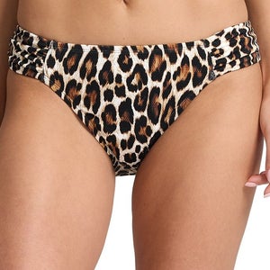 Tommy Bahama Island Cays Bikini Bottom Womens Large Brown Leopard Hipster JZZ829