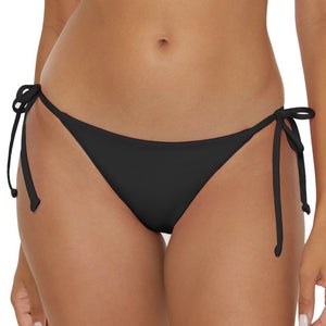 Becca by Rebecca Virtue Color Code Bikini Bottom Women's M Black Side Tie JZZ842