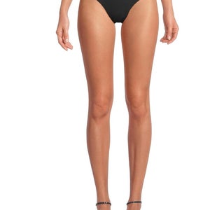 BECCA Modern Edge Rib American Fit Bottom Women's Medium Black Swimwear JZZ929