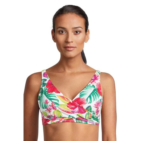 Tommy Bahama Island Cays Fiesta Bikini Top Womens Medium Multi Wrap Front JZZ843