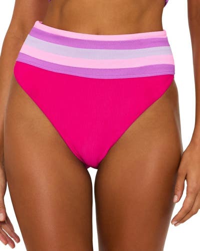 Beach Riot Millie Bikini Bottom Women's Small Multi Colorblock High-Waist JZZ930