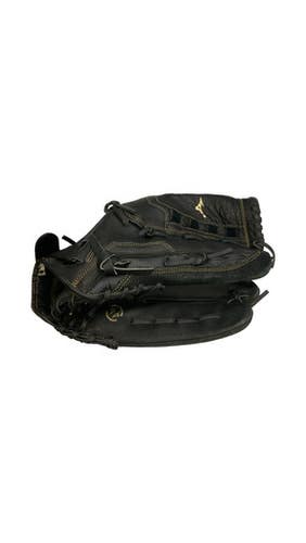 Used Mizuno GPM 1405 RH Throw Fastpitch Gloves Black 14" 11859-S000028098