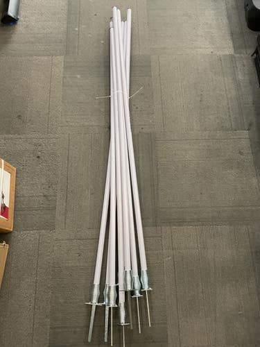 Used Primed AGILITY POLES Soccer Training Aids White 11614-S000230092