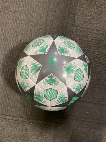 Used Adidas UEFA CHAMPIONS LEAGUE BALL All Size Soccer Ball Dark Grey And Green 3 11614-S000230089