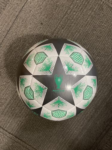 Used Adidas UEFA CHAMPIONS LEAGUE BALL All Size Soccer Ball Dark Grey And Green 3 11614-S000230088