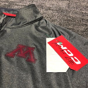 Team Issued Minnesota Gophers NCAA Hockey #7 Huglen CCM Training 1/2 Zip Long Sleeve