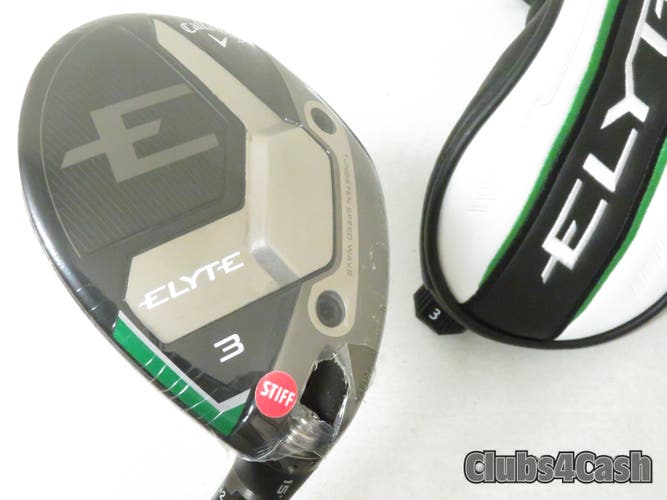 Callaway Elyte Fairway 15°  3 Wood Denali Charcoal 60g 6.0 Stiff +Cover  NEW