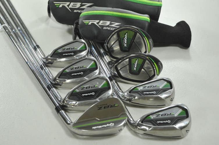 TaylorMade RBZ Speedlite 3 Wood, 4H, 6-PW,SW Iron Set Regular Flex Steel #210407