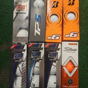 Lot of 8 Brand New Sleeves of Golf Balls Bridgestone Titleist Srixon Taylormade
