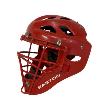 Used Easton NATURAL Catchers Helmet w/Mask Red LG 11406-S000108707