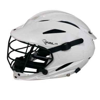 Used STX RIVAL JR Lacrosse Helmet White SM 11406-S000108595