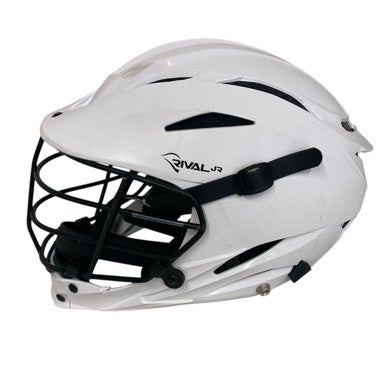 Used STX RIVAL JR Lacrosse Helmet White SM 11406-S000108595