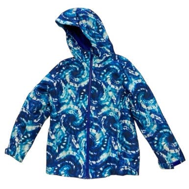 Used Lands End Outerwear Heavy Jacket Y Carolina Blue And White MD 11406-S000108374