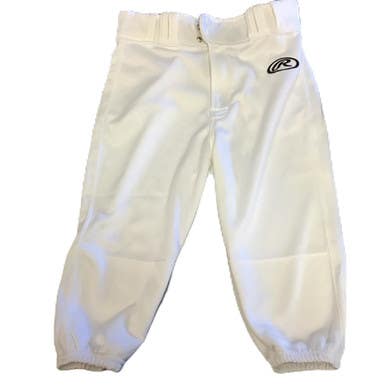 Used Rawlings YLNCHKP-W-90 BB/SB Pant Boys White LG 11730-S000069291
