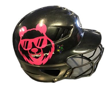Used Rawlings Youth Coolflo Batting Helmet w/Mask Black One Size 11730-S000069308