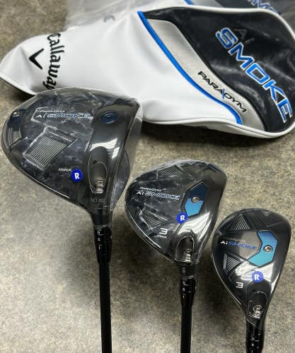 Callaway Paradym Ai Smoke Right Hand Set Driver, Fairway Wood, Hybrid Regular