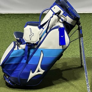 Mizuno 2026 Tour Staff Stand Carry Golf Bag 5-Way Top Blue/White NEW!