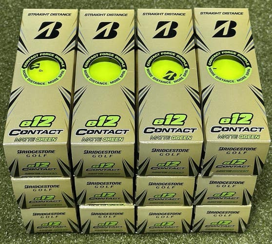 Bridgestone e12 Contact Matte Green Golf Balls - 3 Dozen - 36 Total NEW!