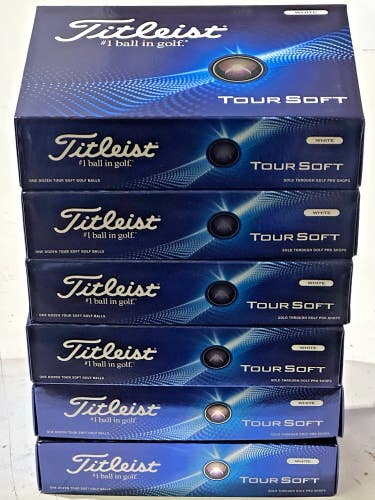 Titleist Tour Soft Prior Generation Golf Balls - White - 6 Dozen NEW!