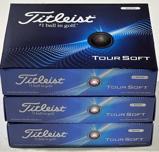 Titleist Tour Soft Prior Generation Golf Balls - White - 3 Dozen NEW!