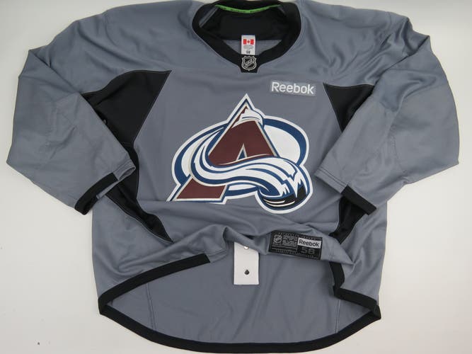 NEW Reebok Colorado Avalanche NHL Team Issued Pro Stock Hockey Practice Jersey Size 58 Gray