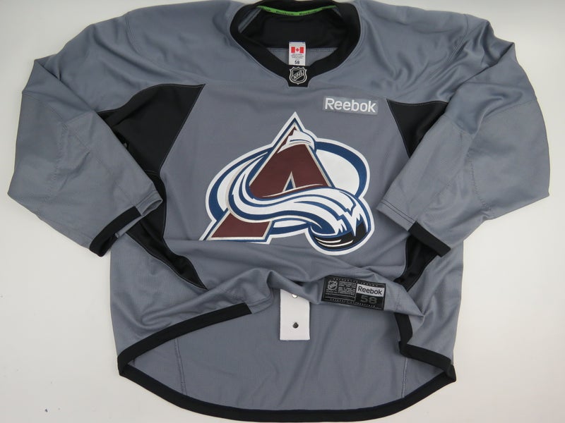 NEW Reebok Colorado Avalanche NHL Team Issued Pro Stock Hockey Practice Jersey Size 58 Gray