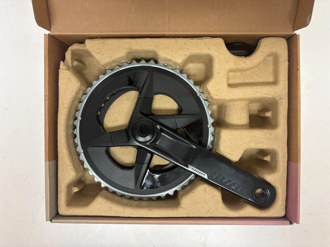 SRAM Rival 172.5mm 48/35 Black Aluminum Double Crankset QUARQ Power Meter NEW