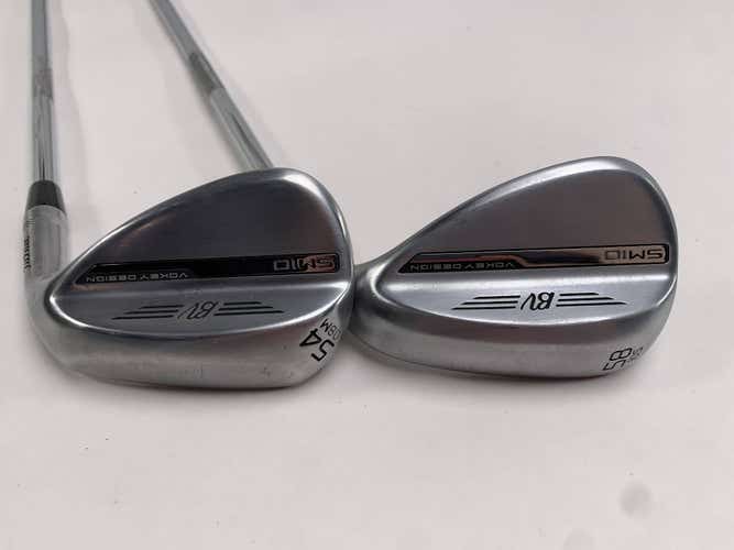 Titleist Vokey SM10 Tour Chrome Wedge Set 54* 8 58* 10 Vokey Wedge Steel Mens RH