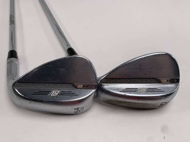Titleist Vokey SM8 Tour Chrome Wedge Set 54* 10 60* 10 Wedge Steel Mens RH