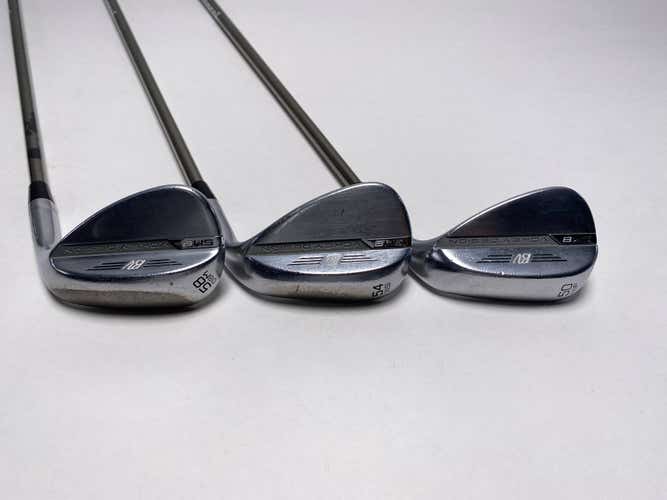 Titleist Vokey SM8 Tour Chrome Wedge Set 50* 8 54* 10 58* 8 Recoil F3 Graphite