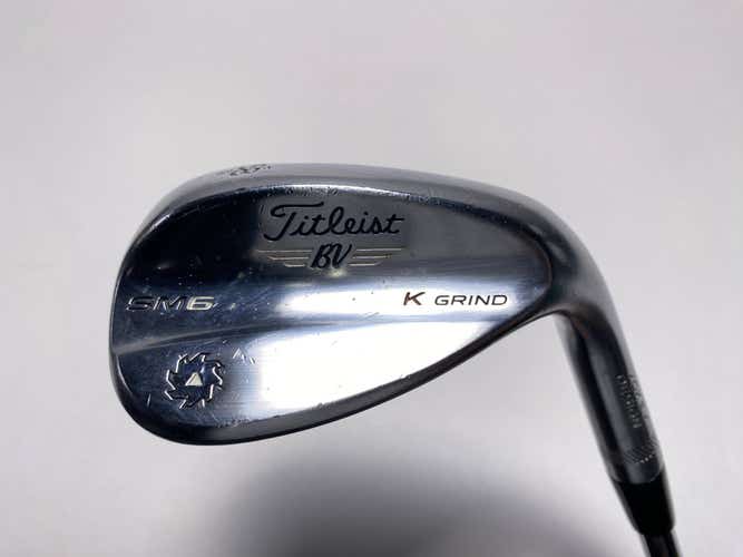Titleist Vokey SM6 Tour Chrome Wedge 58* 12 Bounce K-Grind S300 Stiff Steel RH