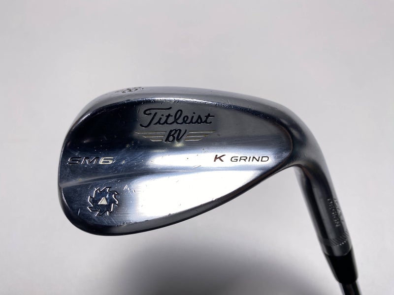 Titleist Vokey SM6 Tour Chrome Wedge 58* 12 Bounce K-Grind S300 Stiff Steel RH
