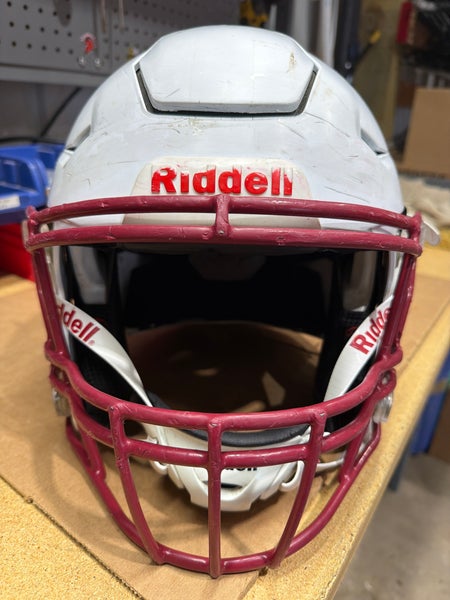 USED RIDDELL FLEX ADULT HELMET WITH INSITE- LARGE - WHIITE