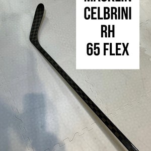 Senior(1x)Right Macklin Celebrini 65 Flex ProBlackStock™ Unbranded Pro Stock Hockey Sticks